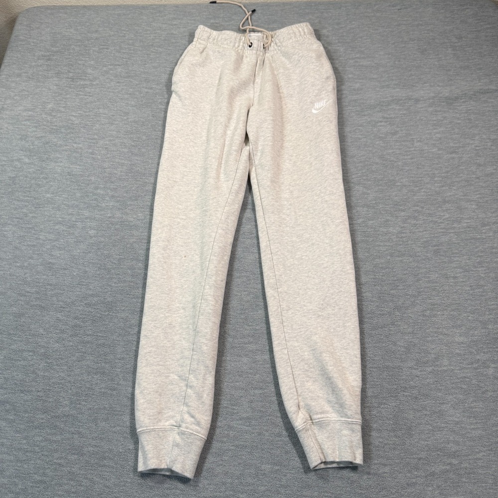 Nike Sportswear Fleece Joggers Women XS Grey Heather Tapered Cuffed Sweatpants